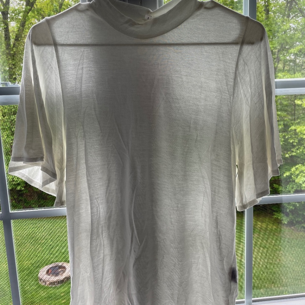 White Turtleneck Tee